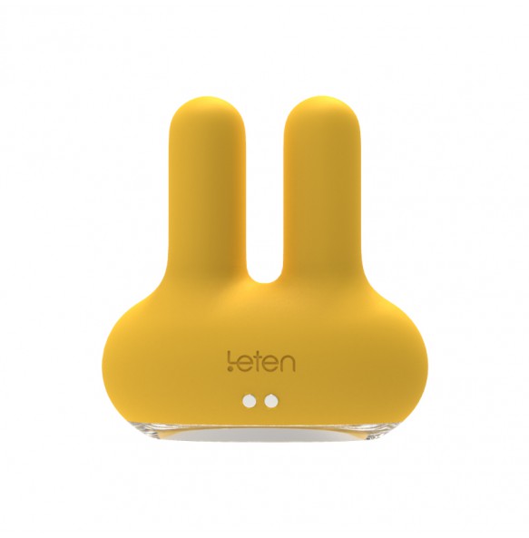 HK LETEN - Rabbit-Shaped Double Shock Vibrating Egg (Chargeable - Yellow)